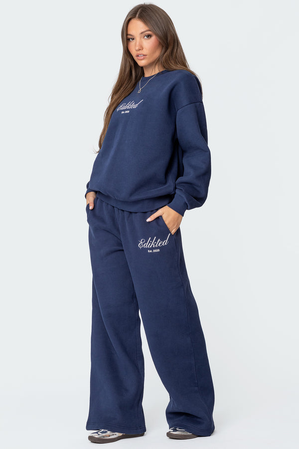 Edikted Get Edikted Sweatshirt Navy