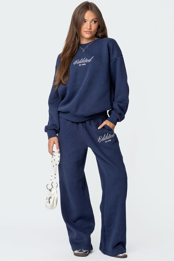 Edikted Get Edikted Sweatshirt Navy