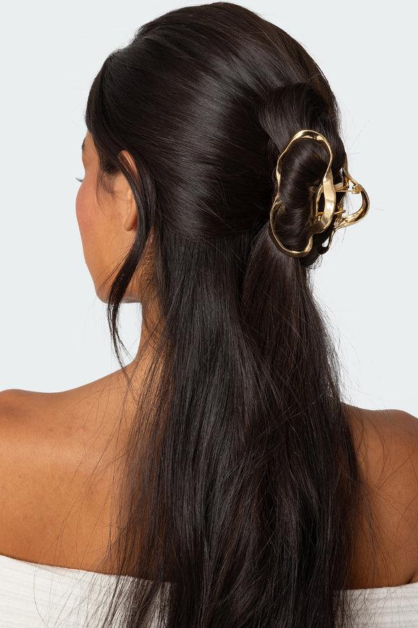 edikted Golden Glow Claw Clip gold