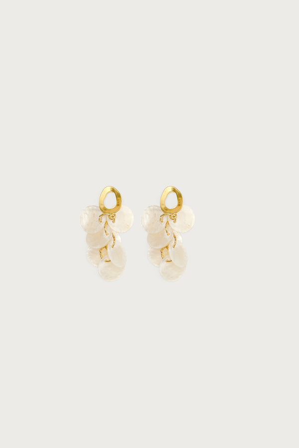 Edikted Iridescent Charm Dangling Earrings Gold