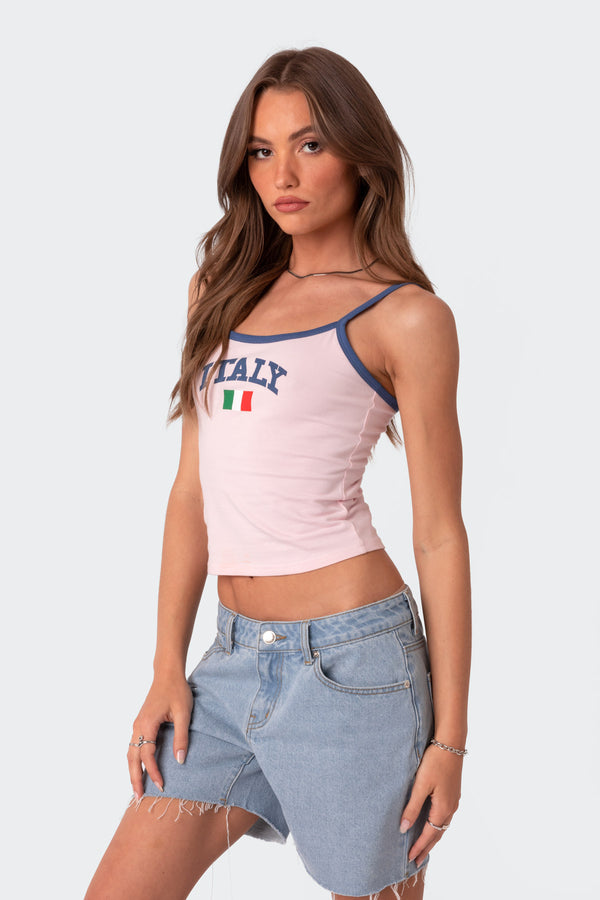 Edikted Italy Tank Top Light Pink