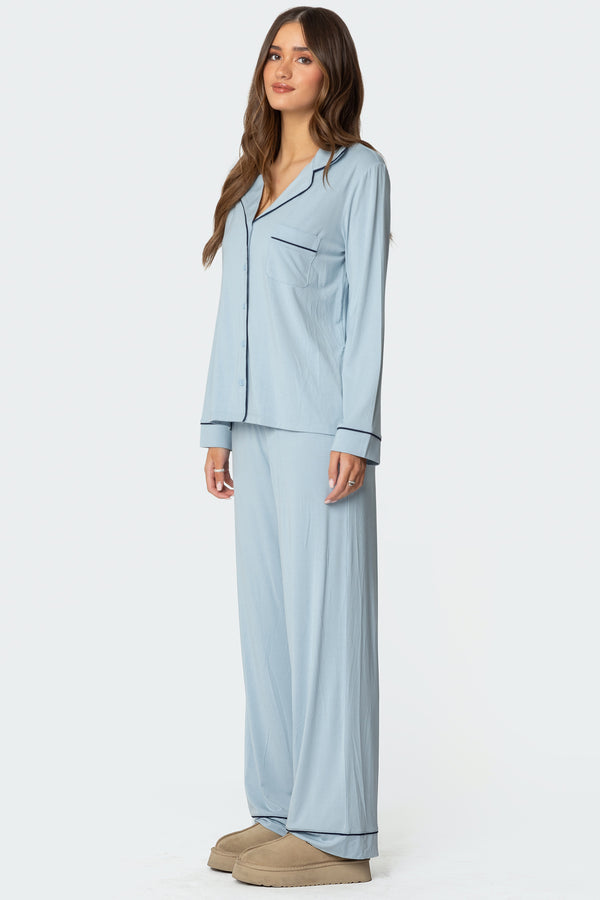 Edikted Jeanette Pants Light Blue