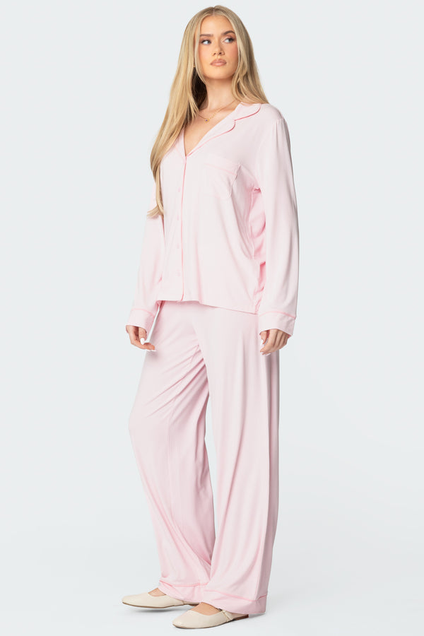Edikted Jeanette Pants Light Pink