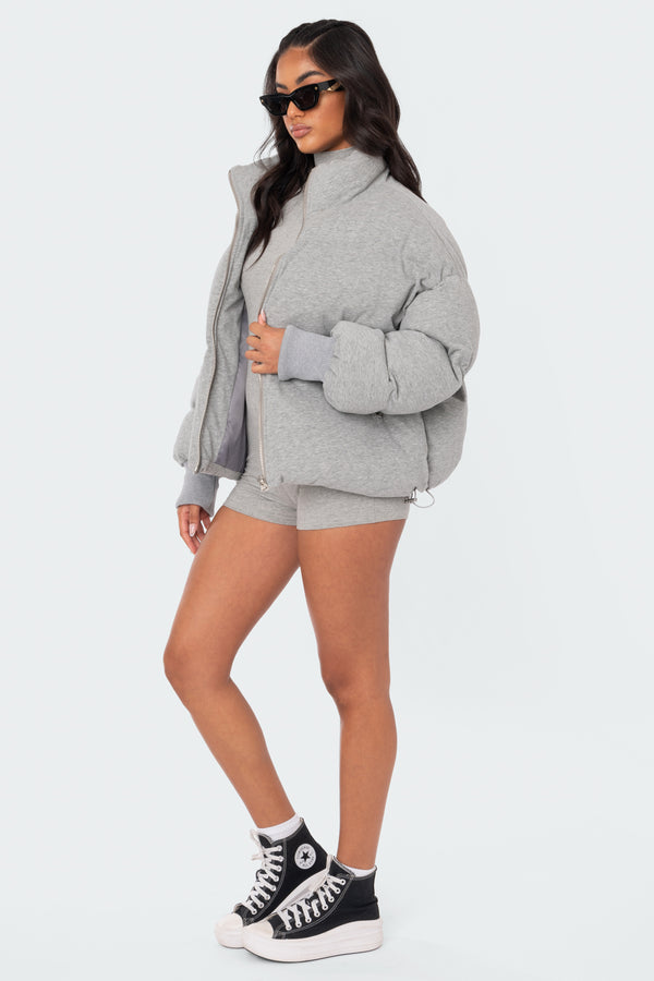 Edikted Jersey Puffer Gray Melange