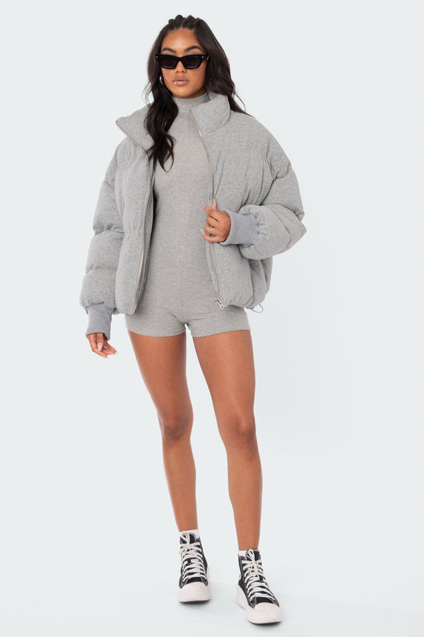 edikted Jersey Puffer gray melange