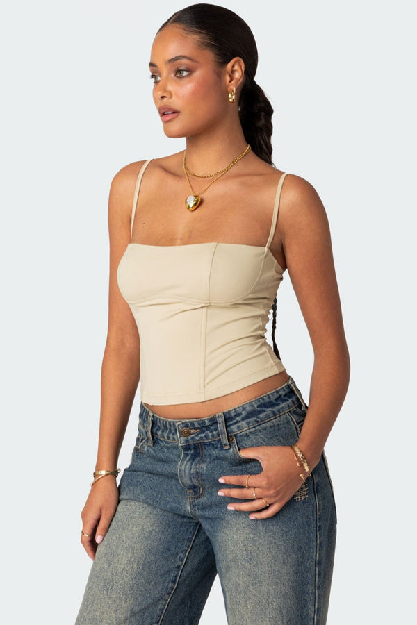 Edikted Juno Corset Beige