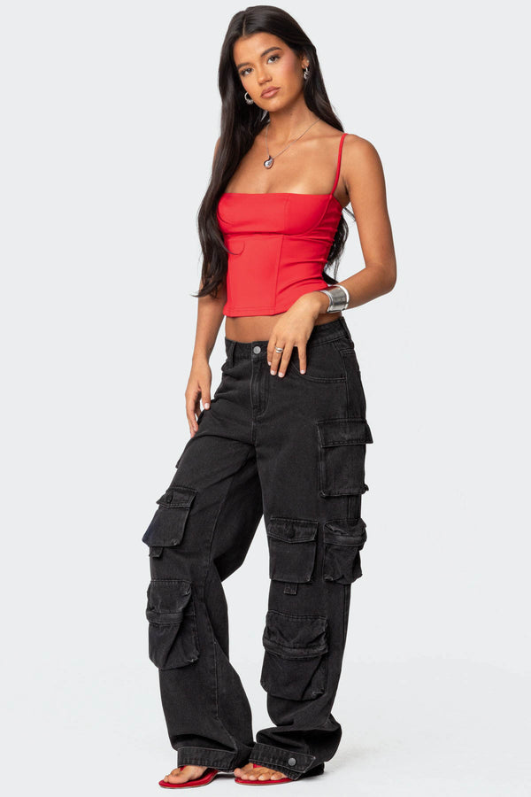 Edikted Juno Corset Red