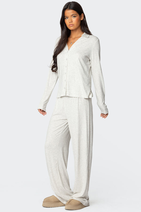 Edikted Justina Pants Gray Melange