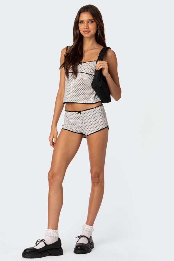 Edikted Kendall Micro Shorts White