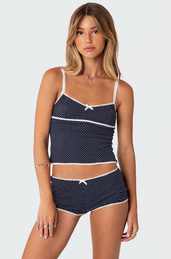 edikted Kendall Tank Top navy