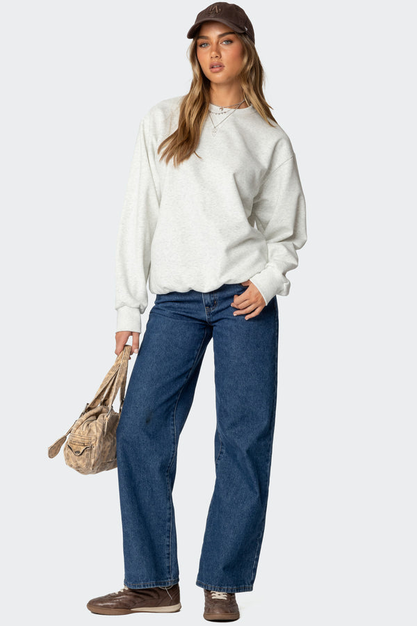 Edikted Laurey Oversized Sweatshirt Gray Melange