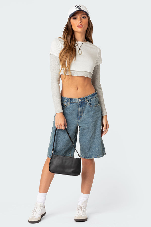 Edikted Layered Long Sleeve T Shirt Mix