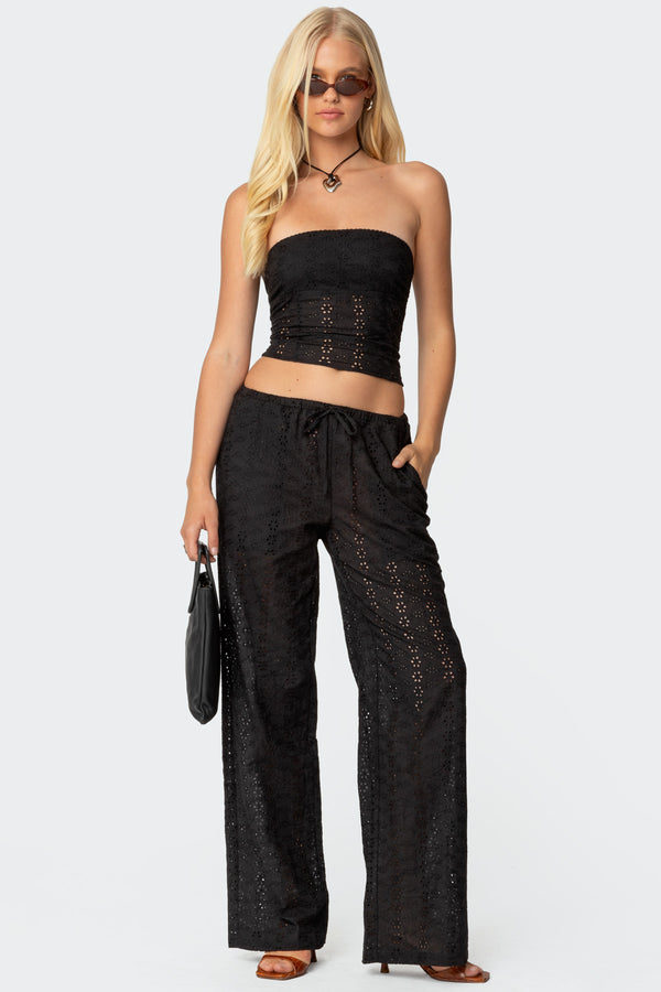 Edikted Lemon Lacey Cotton Corset Black