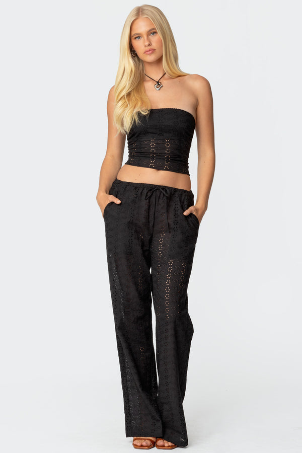 Edikted Lemon Lacey Cotton Corset Black