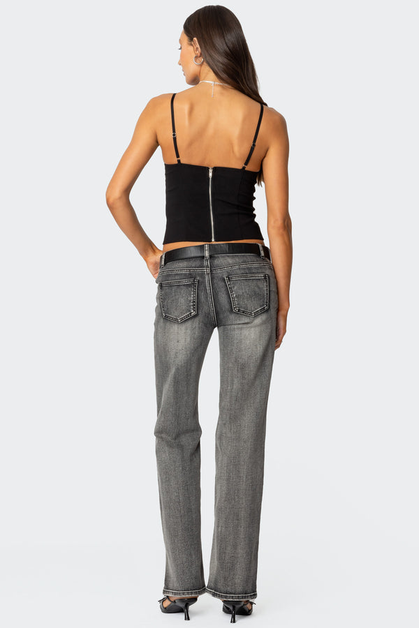 Edikted Liana Cut Out Tank Top Black