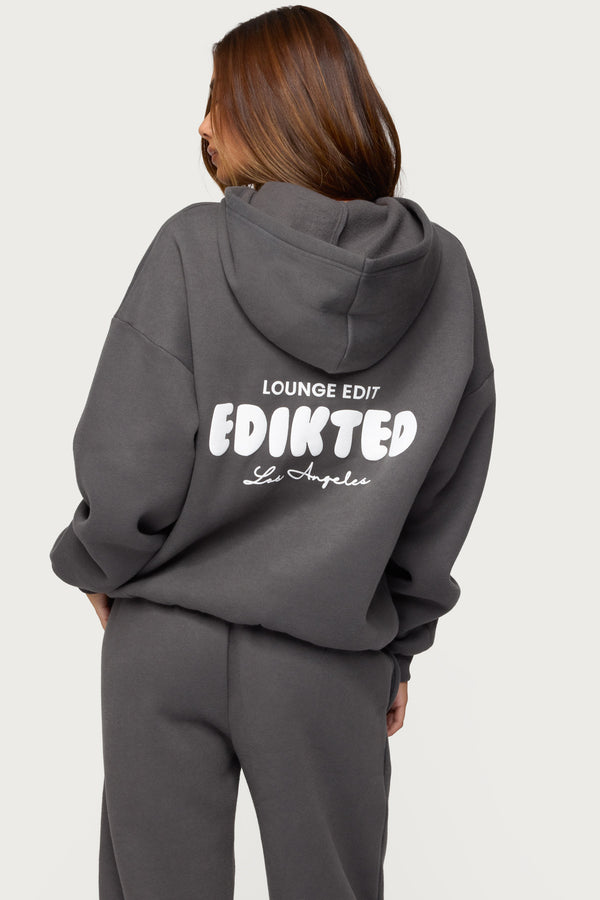 edikted Lounge Edit Hoodie dark gray