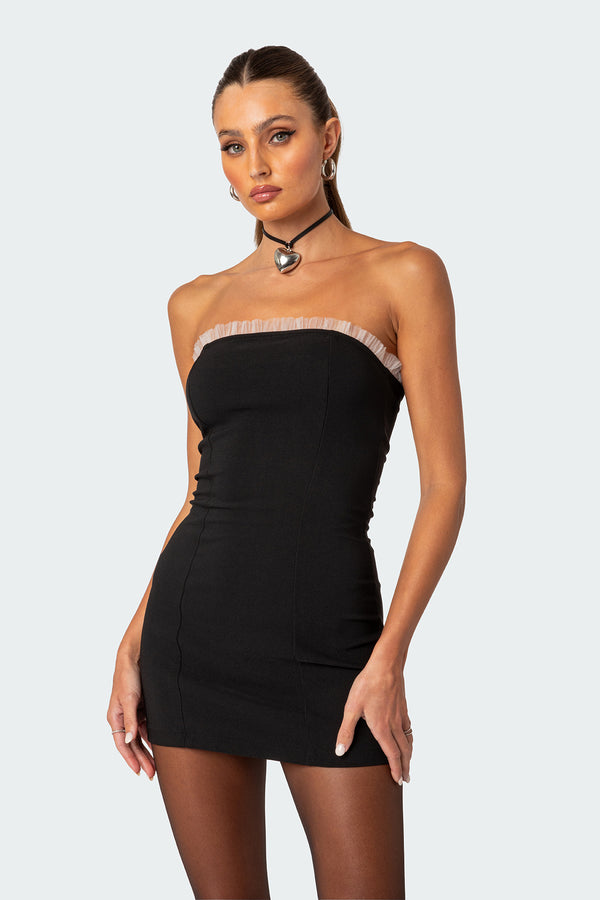 Edikted Marcy Mini Dress Black