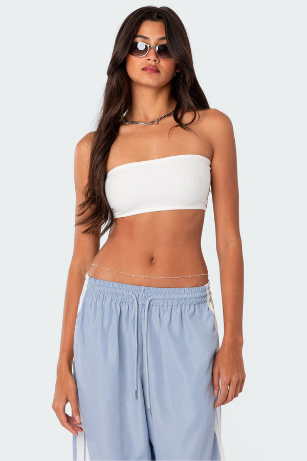 edikted Marley Bandeau Top white