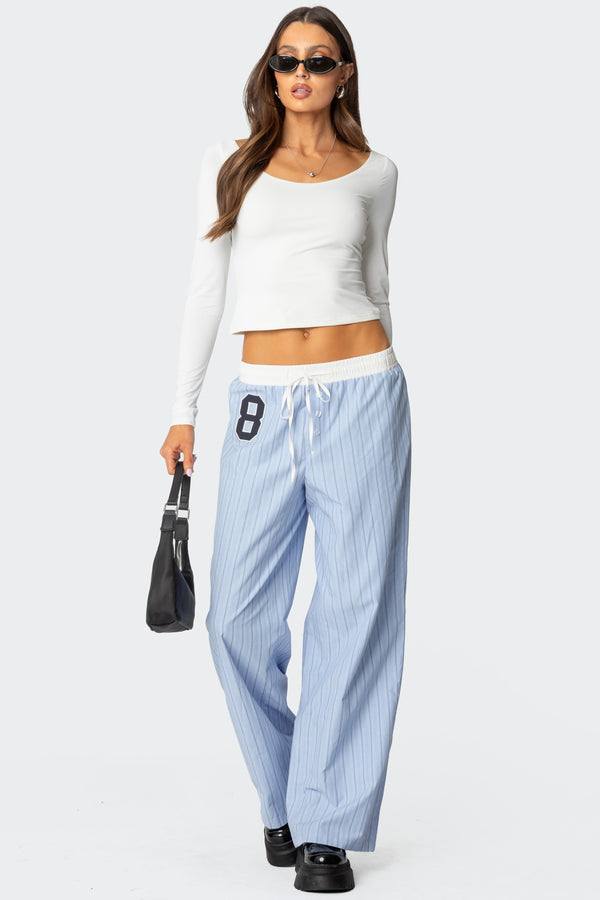 Edikted Millicent Wide Scoop Neck Top White