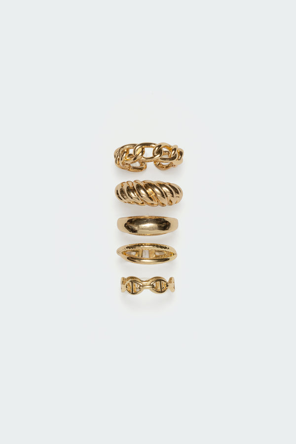 edikted Must Have Ring Pack gold