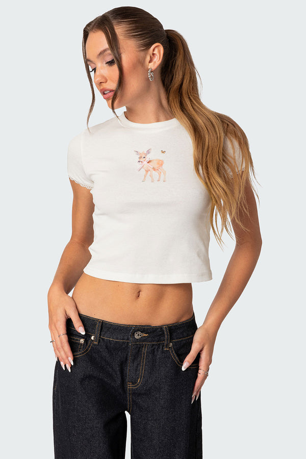 edikted My Dear T Shirt white