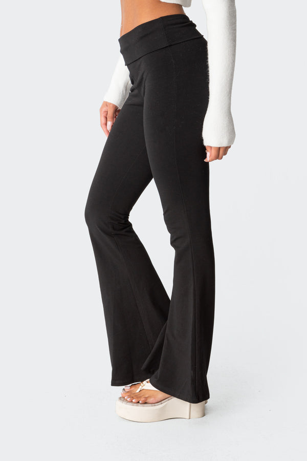 Edikted Naomi Flared Leggings Black