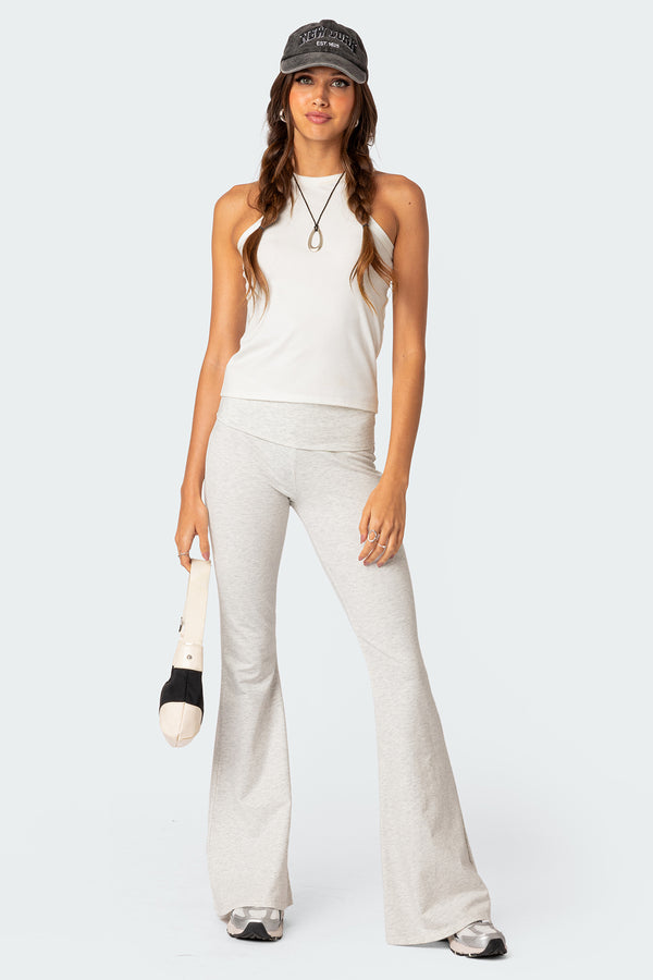 edikted Naomi Flared Leggings gray melange