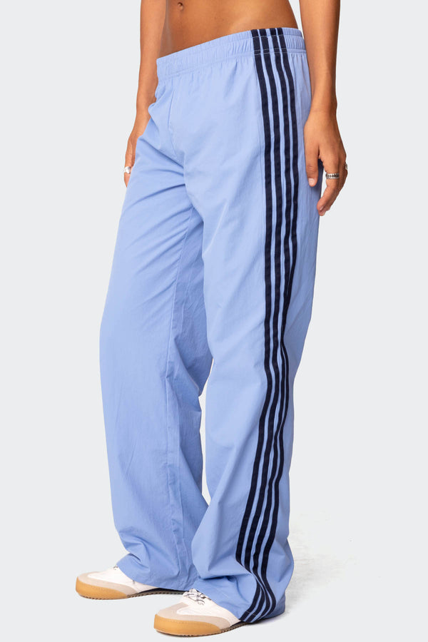 Edikted Nikki Nylon Pants Blue