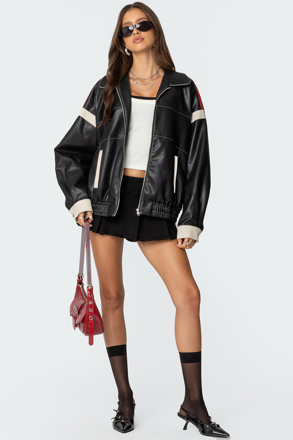 Edikted North Star Faux Leather Jacket Mix