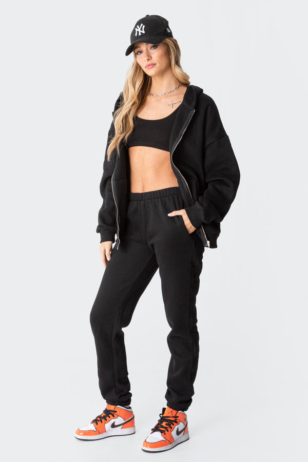 Edikted Nova Oversized Hoodie Black
