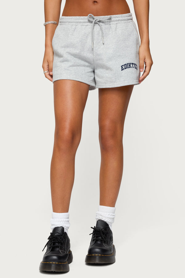 Edikted Off Duty Edikted Sweat Shorts Gray Melange