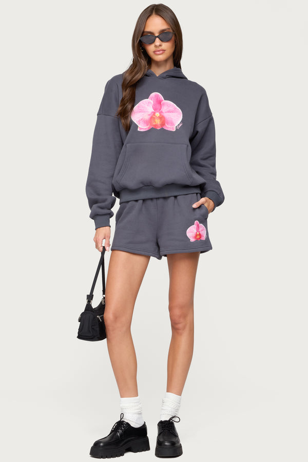Edikted Orchid Babe Hoodie Dark Gray