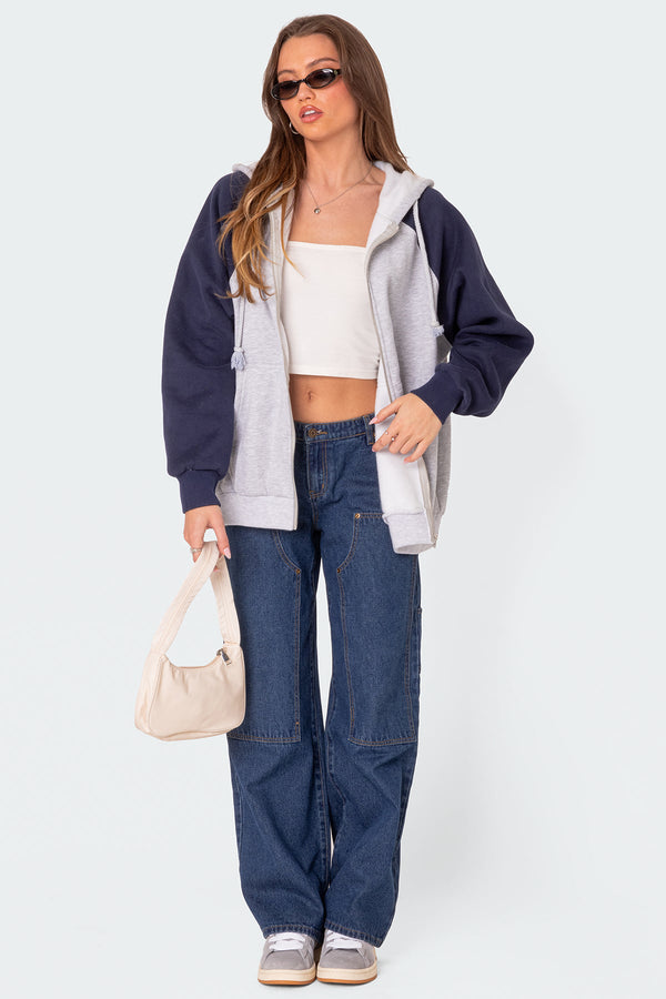 Edikted Oslo Zip Up Hoodie Gray Melange