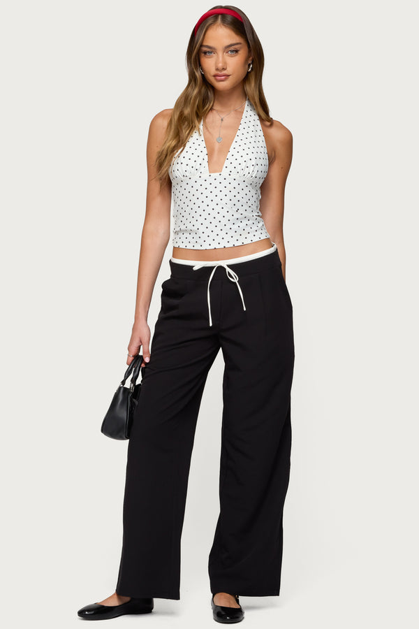 edikted Peekaboo Drawstring Pants black
