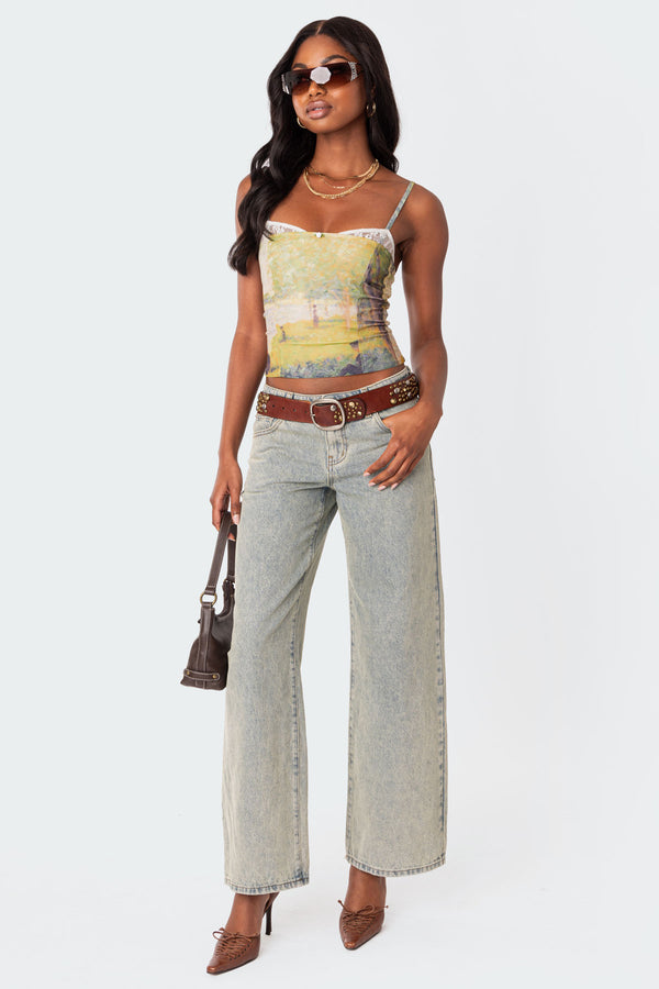 Edikted Picture Perfect Lace Bra Top Green