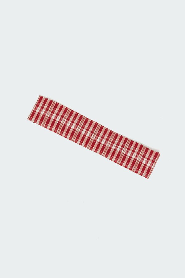 Edikted Plaid Headband Red