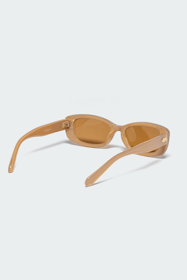 Edikted Posie Rectangle Glasses Nude