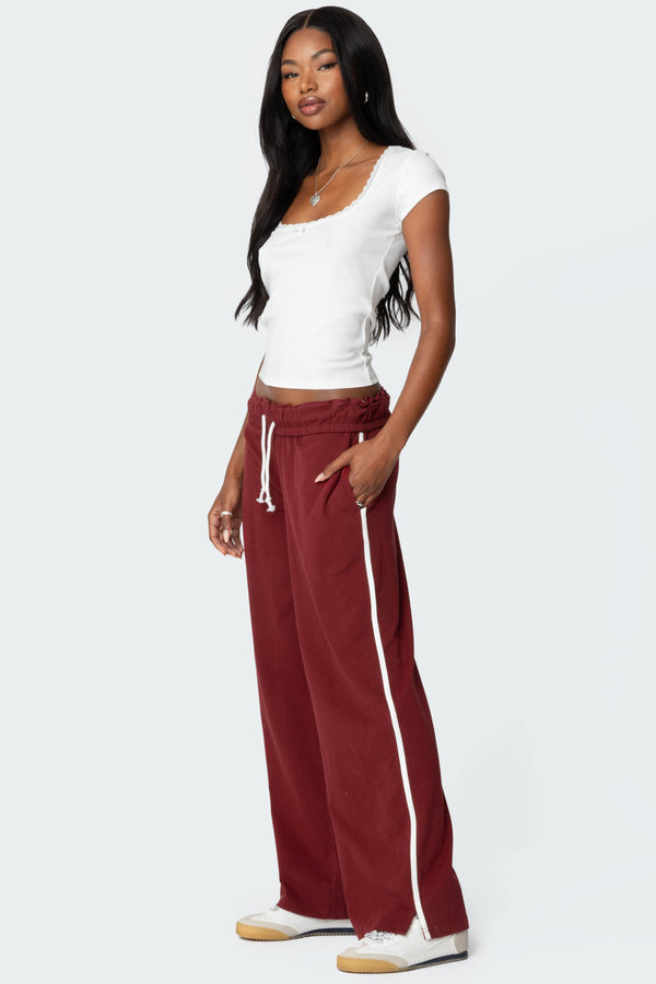 Edikted Priscilla Lace Trim T Shirt White