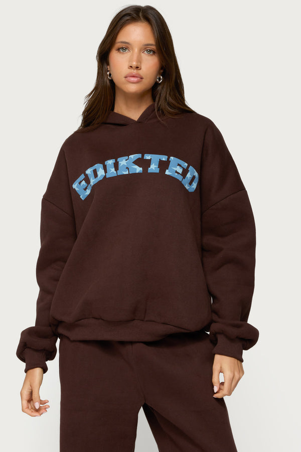 edikted Really Edikted Hoodie brown