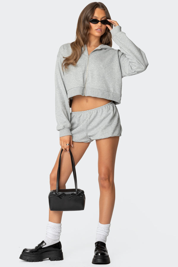 edikted Robina Puff Shorts gray melange