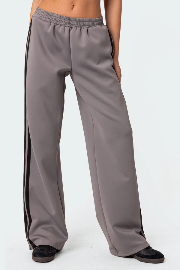 Edikted Robyn Track Pants Dark Gray