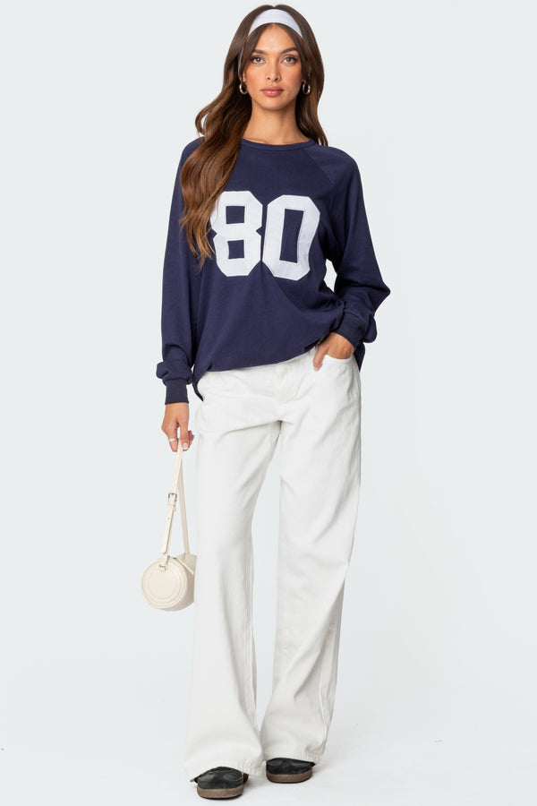 edikted Roman Low Rise Slouchy Jeans white