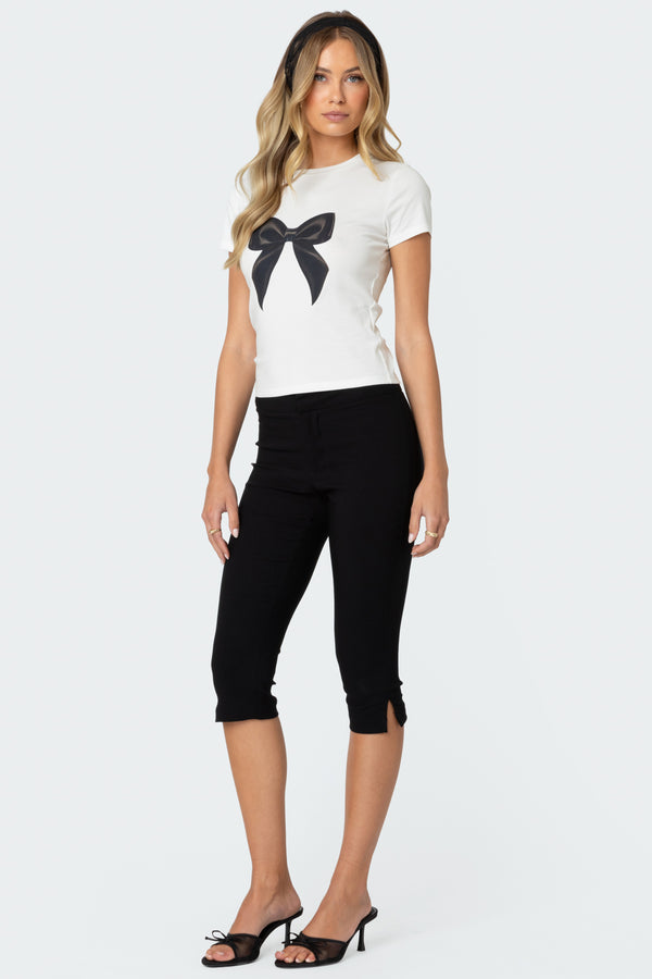 Edikted Sarafina Capri Pants Black