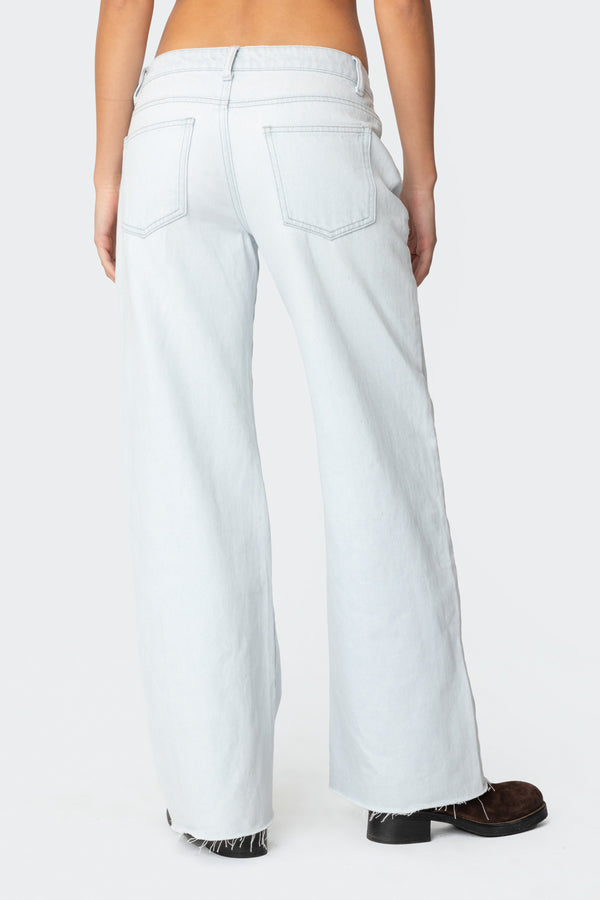 Edikted Savanna Low Rise Jeans Light Blue