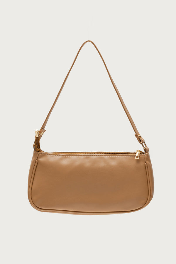 Edikted Sequin & Embroidered Straw Bag Tan