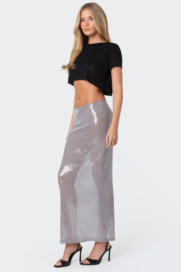 Edikted Seville Cropped T Shirt Black
