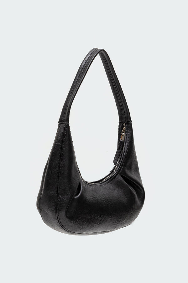 Edikted So Chic Faux Leather Shoulder Bag Black