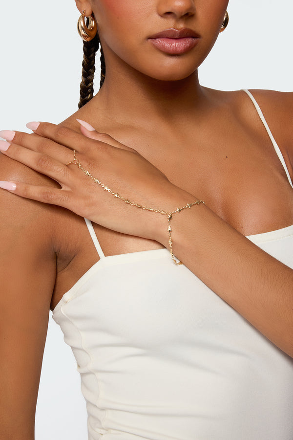 edikted Star Hand Chain gold