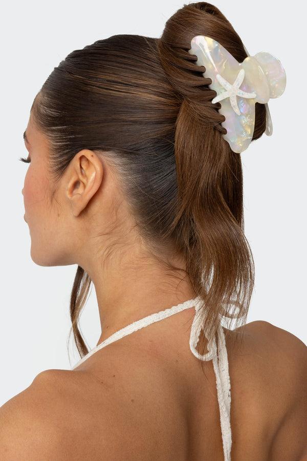 edikted Starfish Claw Clip cream