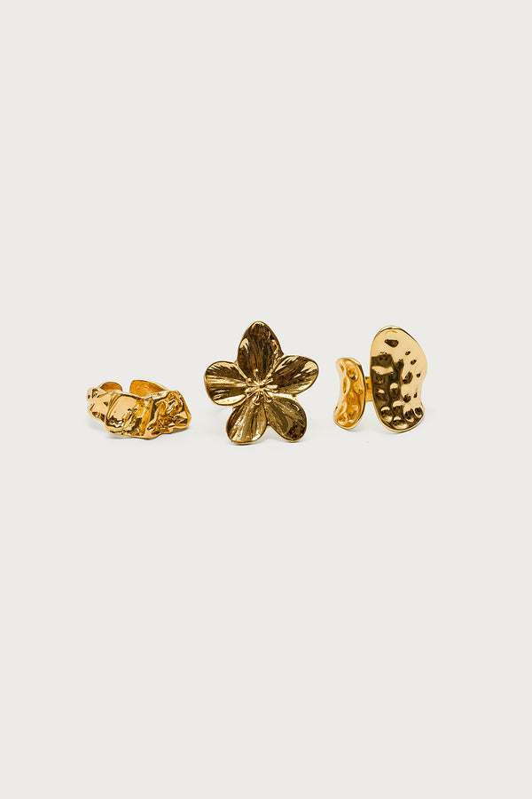 Edikted Statement Assorted Ring Pack Gold